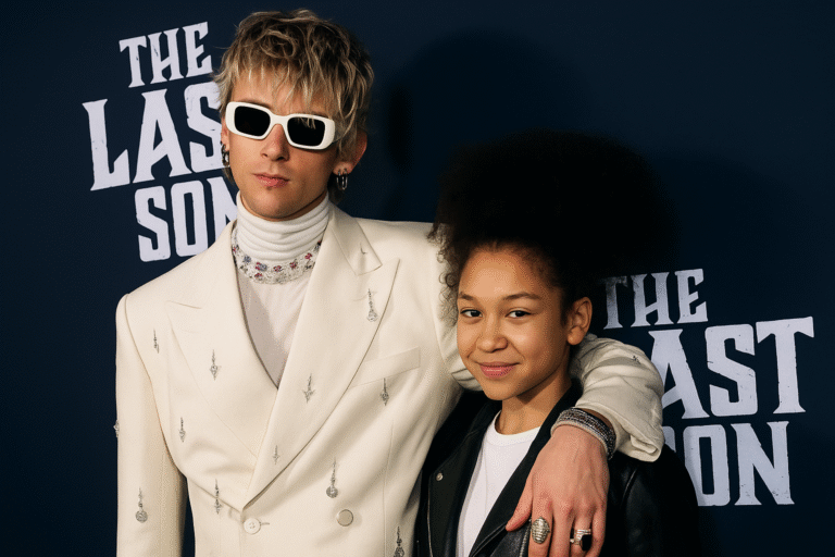 MGK with daughter Casie Colson Baker on red carpet in 2025